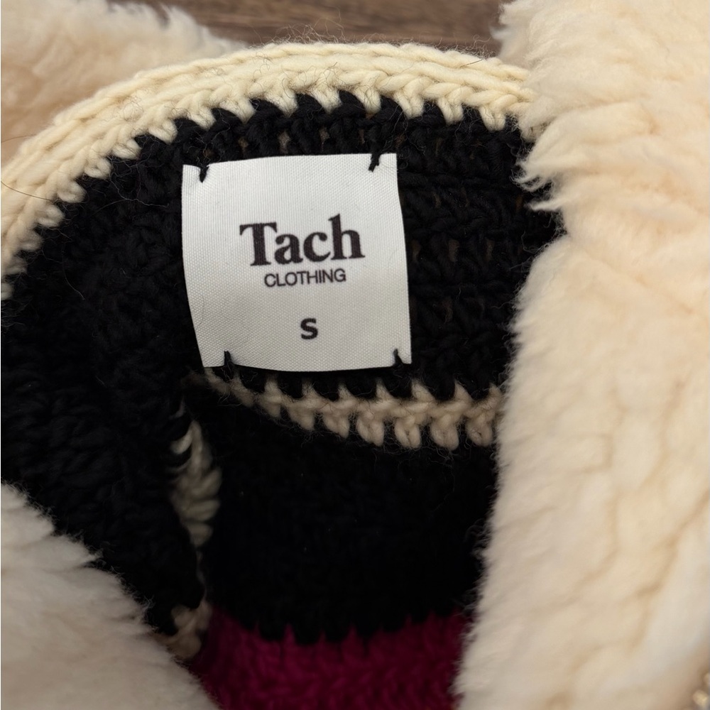 FREE PEOPLE/TACH Ornella Sweater w/Sherpa Zip Collar, small - Beautiful!! - Picture 2 of 3